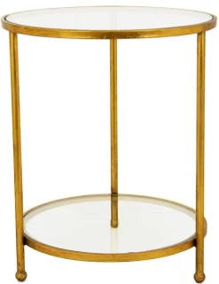 Zeugma Imports Gold Side Table