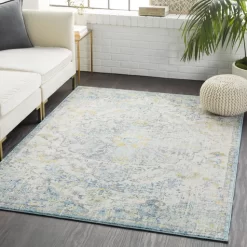 Surya Harput Blue/White 9'x13' Rug -Furniture comprehensive store 1ea84a9d 5e38 43ef 857c 82494c22061f