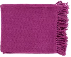 Surya Thelma Bright Pink 50"x60" Throw Blanket