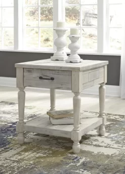 Signature Design By Ashley® Shawnalore Whitewash End Table -Furniture comprehensive store 20613399 90c7 44fe b413 33058804f93a