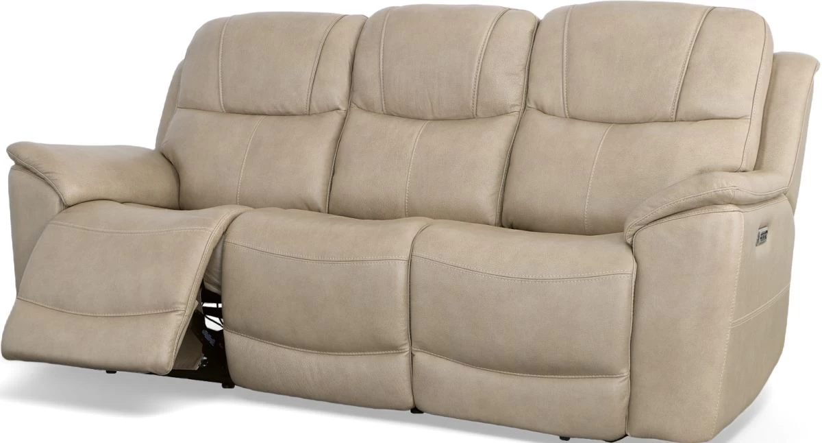 Flexsteel® Crew Pebble Power Reclining Sofa With Power Headrests And Lumbar 3 Flexsteel® Crew Pebble Power Reclining Sofa With Power Headrests And Lumbar - Image 3