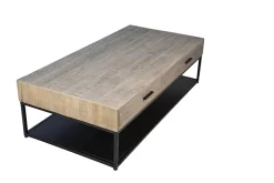 Dovetail Furniture Glennis Gun Metal Coffee Table -Furniture comprehensive store 22656ed6 aa5a 4168 9249 62f179fd3c02