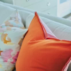 Laura Park Designs Pink/Orange Two-Toned 22x22 Decorative Pillow -Furniture comprehensive store 2545506f 18cb 4579 a281 c6fc16d6cdc8