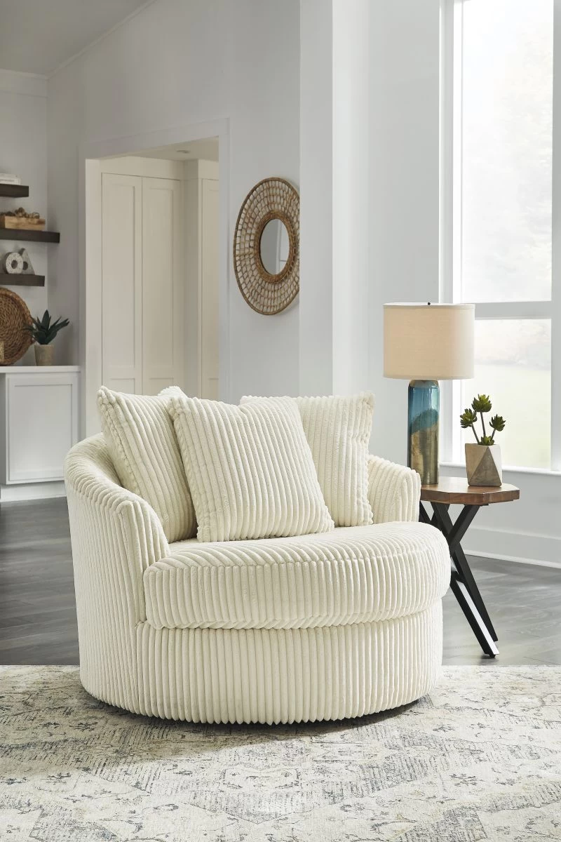 Signature Design By Ashley® Lindyn Ivory Oversized Swivel Accent Chair 5 Signature Design By Ashley® Lindyn Ivory Oversized Swivel Accent Chair - Image 5