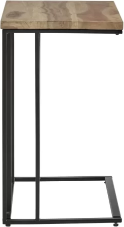 Signature Design By Ashley® Bellwick Natural/Black Chairside End Table -Furniture comprehensive store 29dfb279 adf9 4d73 9290 4e594c511883