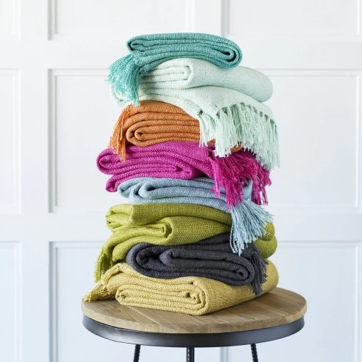 Surya Tilda Mustard 59"x51" Throw Blanket 2 Surya Tilda Mustard 59"x51" Throw Blanket - Image 2