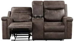 New Classic® Home Furnishings Quade Console Loveseat With Dual Recliner -Furniture comprehensive store 2ba7fdef 1155 4247 a06c 1673cbd3610c