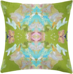 Laura Park Designs Stained Glass Green 22" X 22" Pillow