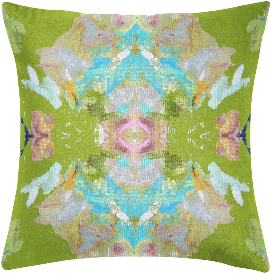 Laura Park Designs Stained Glass Green 22" X 22" Pillow 1 Laura Park Designs Stained Glass Green 22" X 22" Pillow