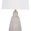 Bassett Mirror Plata Cement White Wash Table Lamp