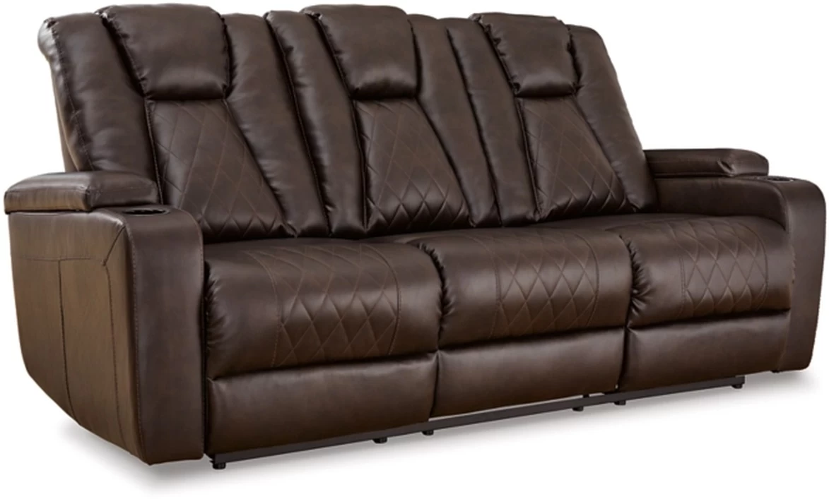 Signature Design By Ashley® Mancin Chocolate Reclining Sofa With Drop Down Table 1 Signature Design By Ashley® Mancin Chocolate Reclining Sofa With Drop Down Table