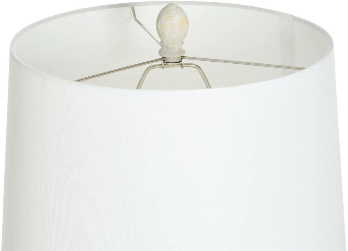 Stylecraft Resin White Table Lamp 4 Stylecraft Resin White Table Lamp - Image 4