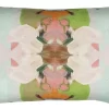Laura Park Designs Monet's Garden Green 14" X 20" Lumbar Pillow