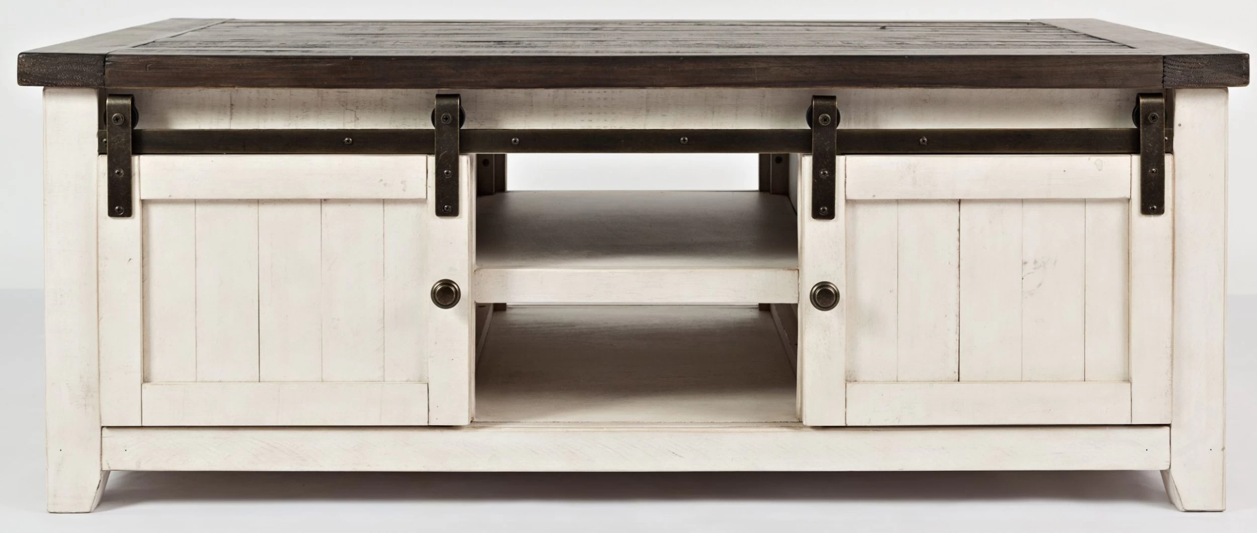 Jofran Inc. Madison County Vintage White Barn Door Cocktail Table 3 Jofran Inc. Madison County Vintage White Barn Door Cocktail Table - Image 3