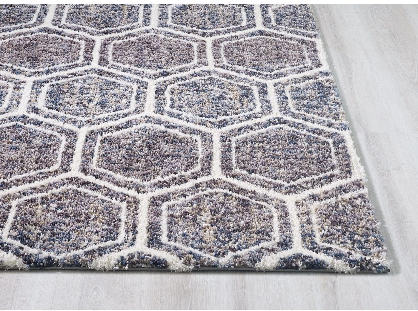 KAS Rugs Bungalow Grey/Teal 9'x13' Area Rug 2 KAS Rugs Bungalow Grey/Teal 9'x13' Area Rug - Image 2