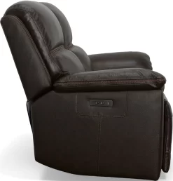 Flexsteel® Jackson Dark Brown Power Reclining Loveseat With Power Headrests -Furniture comprehensive store 3331025c ddbc 44cc 9ae7 bd3f499187e9