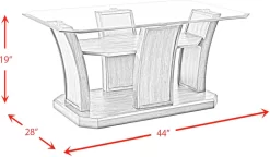 Elements International Dapper Grey Rectangular Coffee Table -Furniture comprehensive store 34bd164c 9221 4af1 8ca1 3951c4b227b7