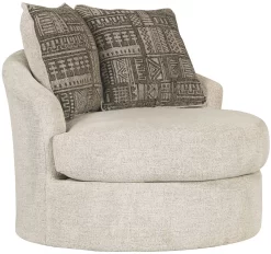 Signature Design By Ashley® Soletren Beige Swivel Accent Chair
