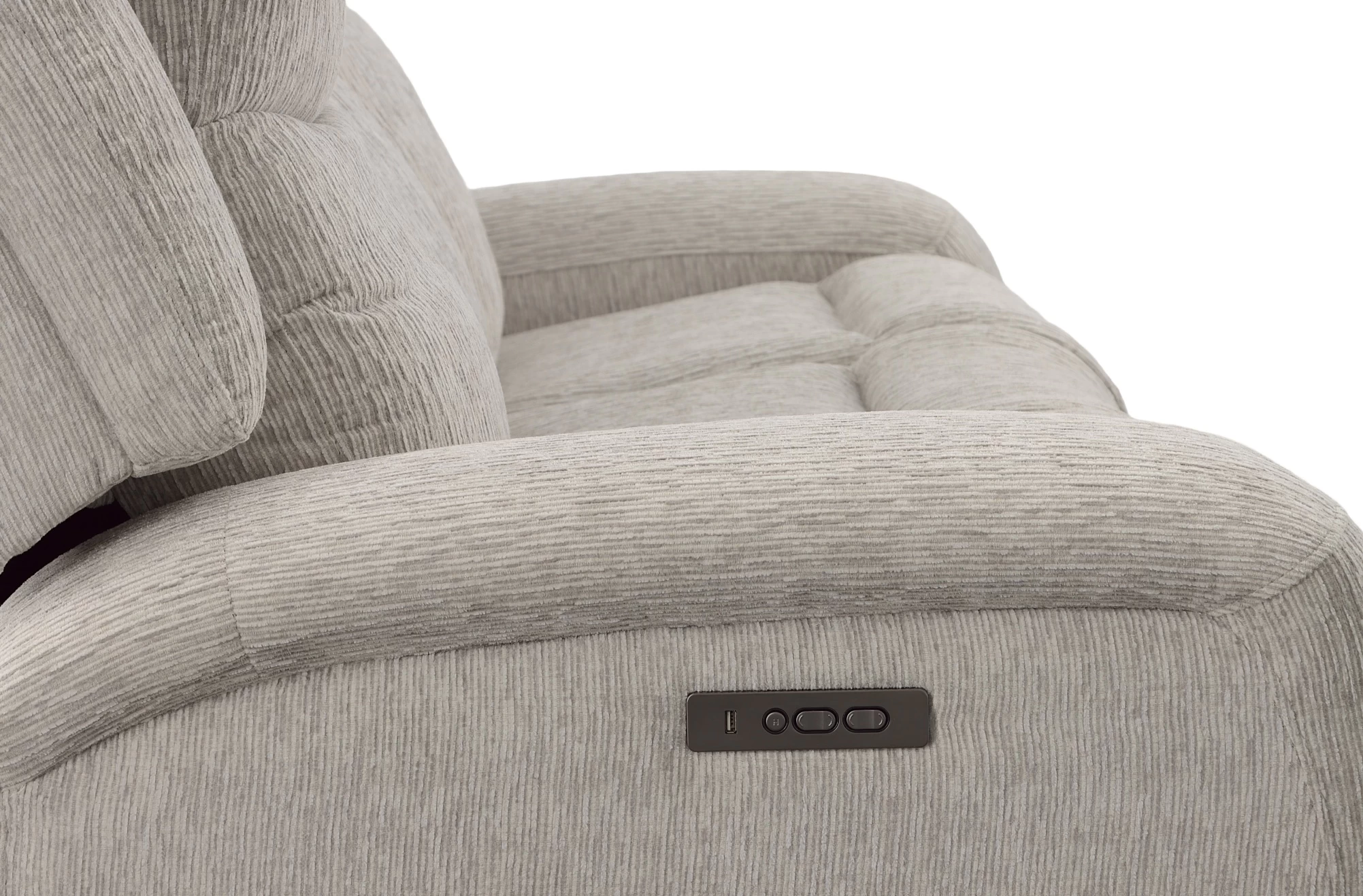 Man Wah Taupe Power Reclining Sofa 4 Man Wah Taupe Power Reclining Sofa - Image 4