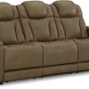 Signature Design By Ashley® Strikefirst Nutmeg Power Reclining Sofa