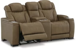 Signature Design By Ashley® Strikefirst Nutmeg Power Reclining Loveseat