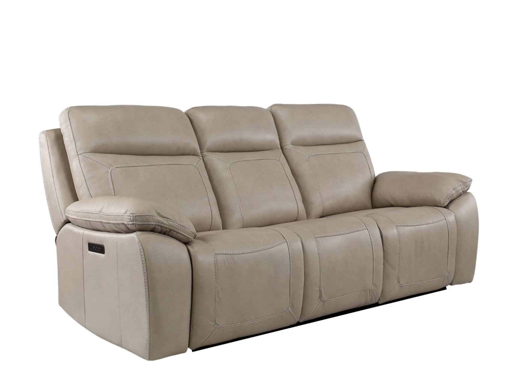 Man Wah Ivory Leather Power Zero Gravity Reclining Sofa 3 Man Wah Ivory Leather Power Zero Gravity Reclining Sofa - Image 3