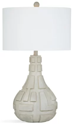 Bassett Mirror Satule Gold Brush Rubbing/Natural Cement Table Lamp