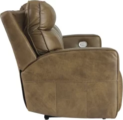 Signature Design By Ashley® Game Plan Caramel Power Reclining Sofa -Furniture comprehensive store 392fd9d2 cd5e 4047 a3f6 cb5d5d2aa38a
