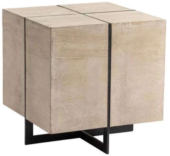 Crestview Collection Bengal Manor Nickel And Acacia Wood White Wash Finish Rectangle Squares End Table 1 Crestview Collection Bengal Manor Nickel And Acacia Wood White Wash Finish Rectangle Squares End Table