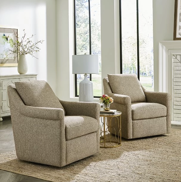 Liberty Landcaster Cocoa Upholstered Swivel Accent Chair 8 Liberty Landcaster Cocoa Upholstered Swivel Accent Chair - Image 8