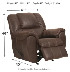 Signature Design By Ashley® McGann Walnut Rocker Recliner -Furniture comprehensive store 3e1faebf aaf2 47fc 8c19 784810664b0a