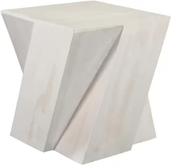 Crestview Collection Emoji Off-White End Table