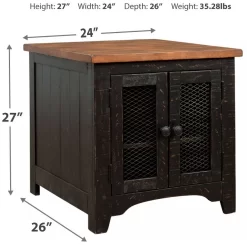 Signature Design By Ashley® Valebeck Two-Tone Rectangular End Table -Furniture comprehensive store 410bc5aa b411 425a 8cc3 e566b413cabf