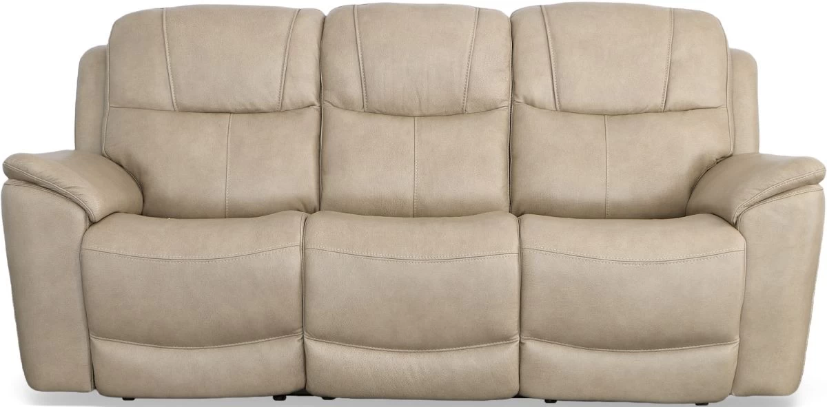 Flexsteel® Crew Pebble Power Reclining Sofa With Power Headrests And Lumbar 2 Flexsteel® Crew Pebble Power Reclining Sofa With Power Headrests And Lumbar - Image 2