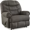 Signature Design By Ashley® Camera Time Gunmetal Manual Recliner