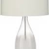 Surya Kehlani White Glass Body Table Lamp