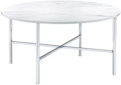 Elements International Cyrus 3-Piece Chrome Occasional Table Set -Furniture comprehensive store 445c005c c7e6 4fc2 9042 1ba389497060