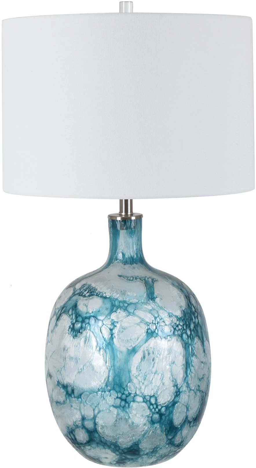 Crestview Collection Talulah Blue Sea Glass Table Lamp 1 Crestview Collection Talulah Blue Sea Glass Table Lamp