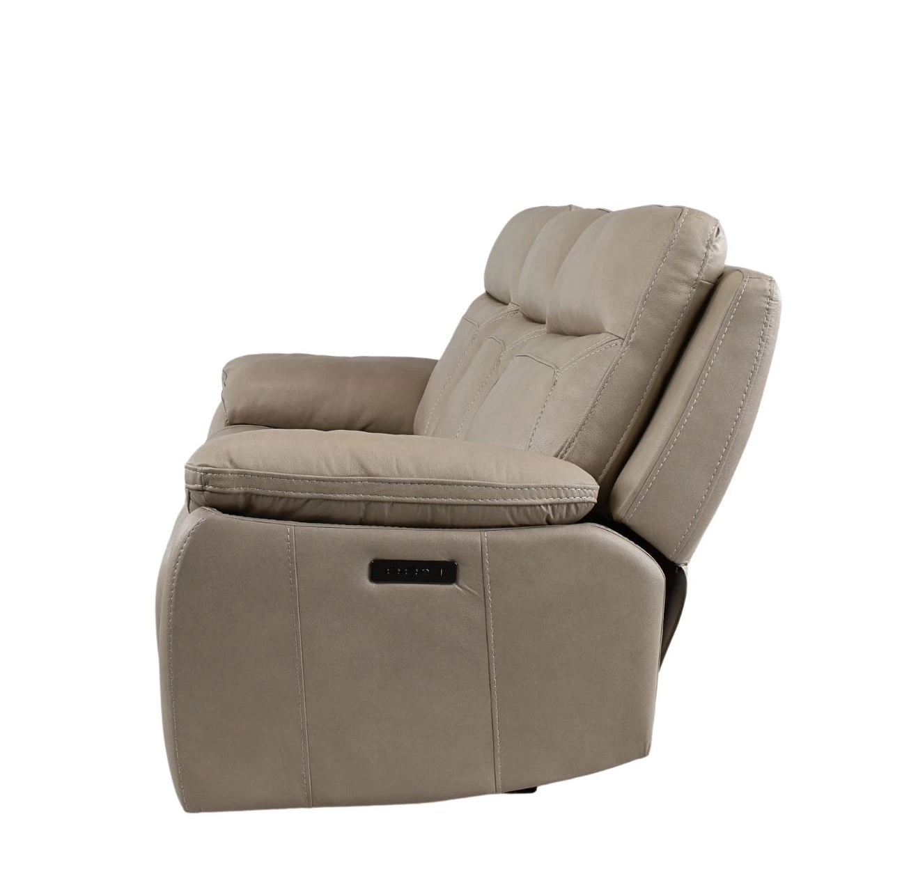 Man Wah Ivory Leather Power Zero Gravity Reclining Sofa 8 Man Wah Ivory Leather Power Zero Gravity Reclining Sofa - Image 8
