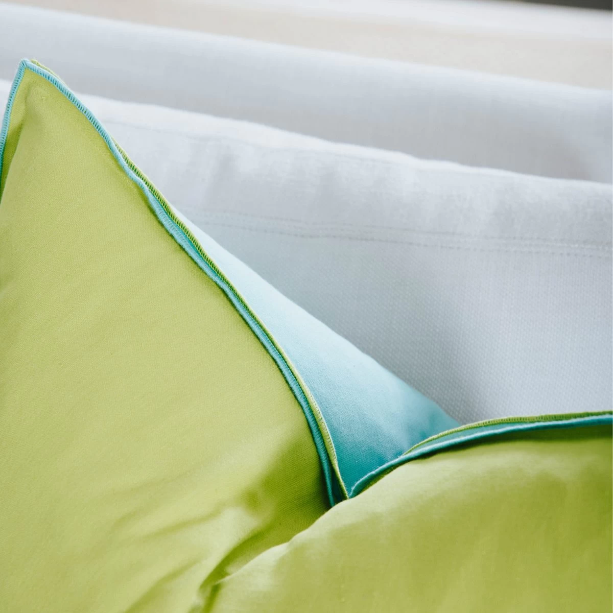 Laura Park Designs Blue/Green Two-Toned 22x22 Decorative Pillow 2 Laura Park Designs Blue/Green Two-Toned 22x22 Decorative Pillow - Image 2