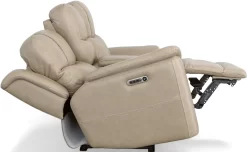 Flexsteel® Crew Pebble Power Reclining Loveseat With Console And Power Headrests And Lumbar -Furniture comprehensive store 48ad807f 1bc7 48ce a9ad 08ce8c0c7475