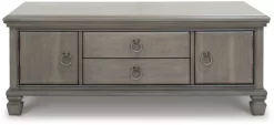 Signature Design By Ashley® Lexorne Gray Coffee Table -Furniture comprehensive store 4937ec79 d396 46a2 8b11 0a59bca2867c