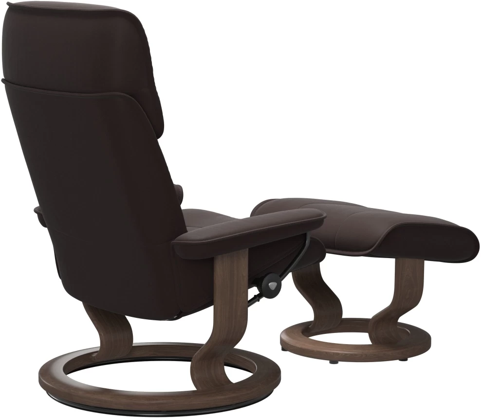 Stressless® By Ekornes® Admiral Medium All Leather Chocolate Chair With Footstool 3 Stressless® By Ekornes® Admiral Medium All Leather Chocolate Chair With Footstool - Image 3