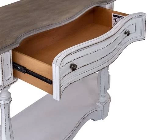 Liberty Magnolia Manor Antique White/Weathered Bark Console Table 7 Liberty Magnolia Manor Antique White/Weathered Bark Console Table - Image 7