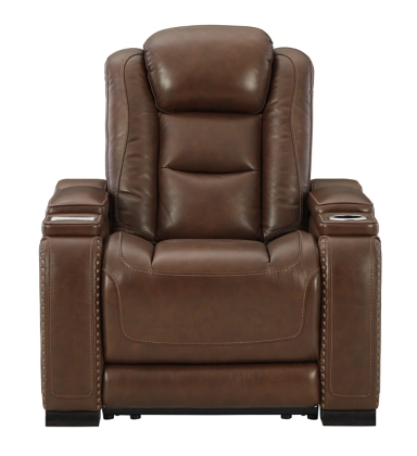 Signature Design By Ashley® The Man-Den Mahogany Leather Power Recliner 3 Signature Design By Ashley® The Man-Den Mahogany Leather Power Recliner - Image 3