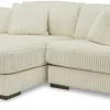Signature Design By Ashley® Lindyn 2-Piece Ivory Left-Arm Facing Sectional With Corner Chaise