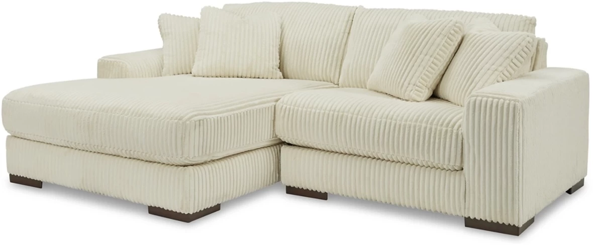 Signature Design By Ashley® Lindyn 2-Piece Ivory Left-Arm Facing Sectional With Corner Chaise 1 Signature Design By Ashley® Lindyn 2-Piece Ivory Left-Arm Facing Sectional With Corner Chaise