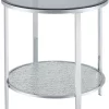 Steve Silver Co. Frostine Crome/Gray End Table