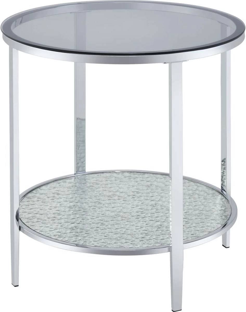 Steve Silver Co. Frostine Crome/Gray End Table 1 Steve Silver Co. Frostine Crome/Gray End Table
