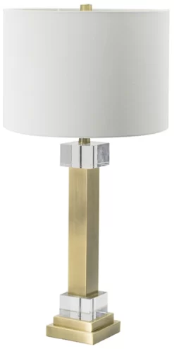 A & B Home Clear/Gold Table Lamp